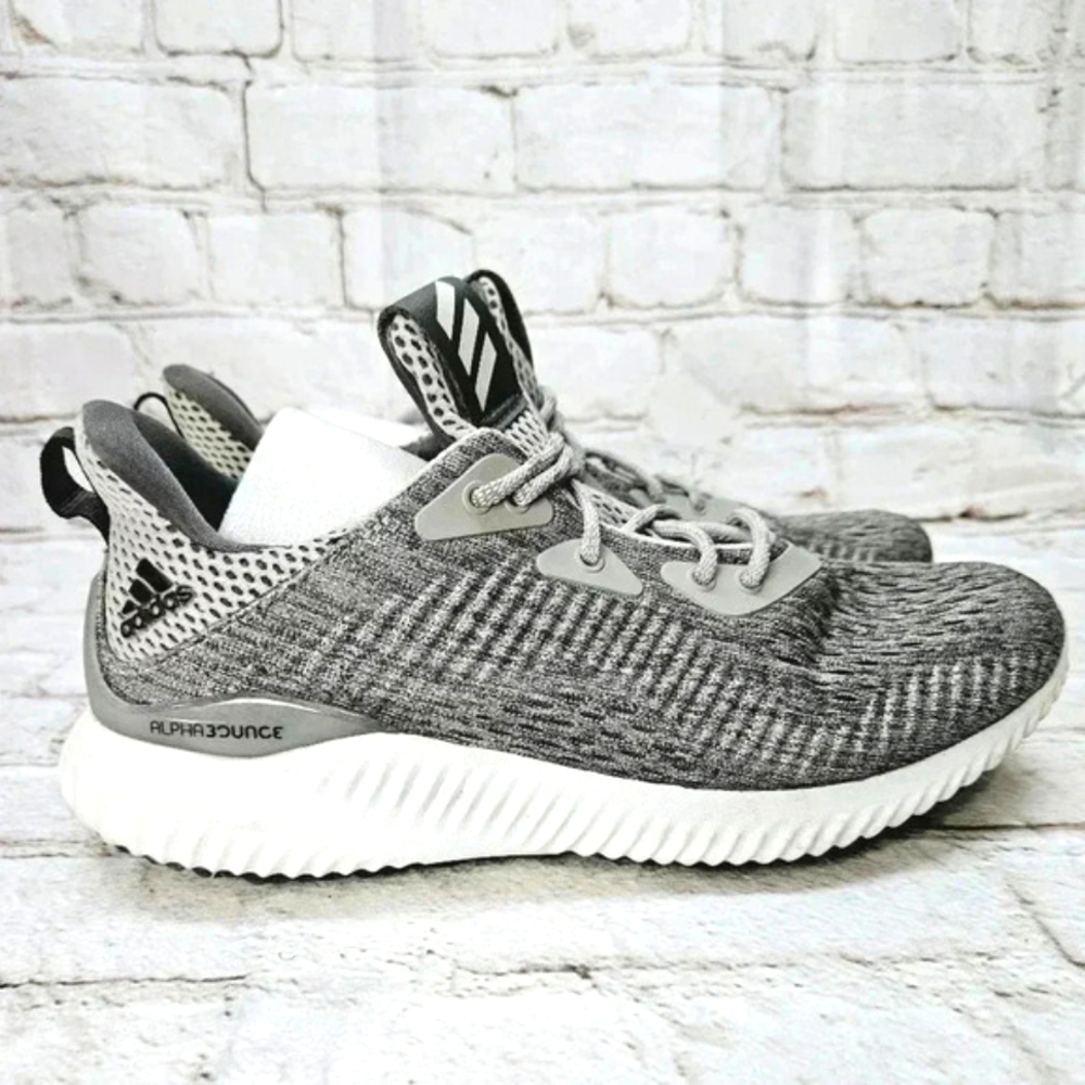adidas Gray and White Athletic Shoes